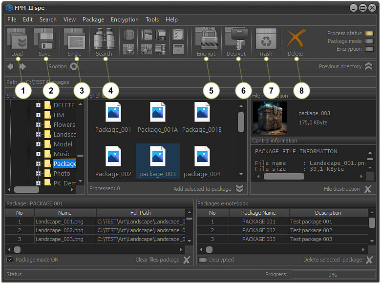 File Protect System, FPS, control panel