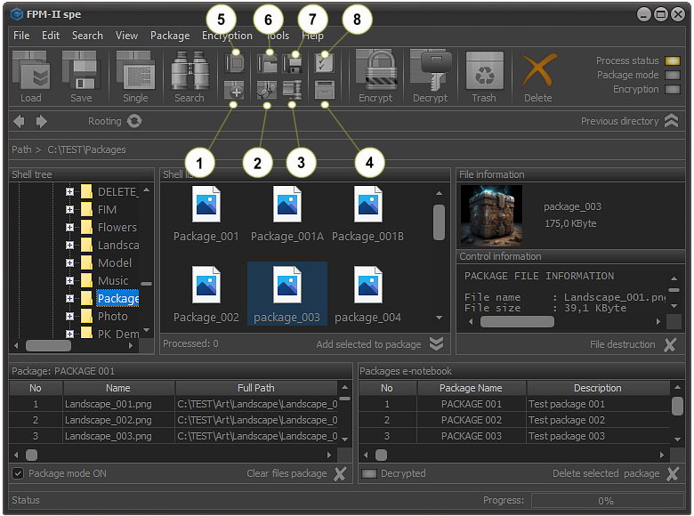 File Protect System, FPS, control panel