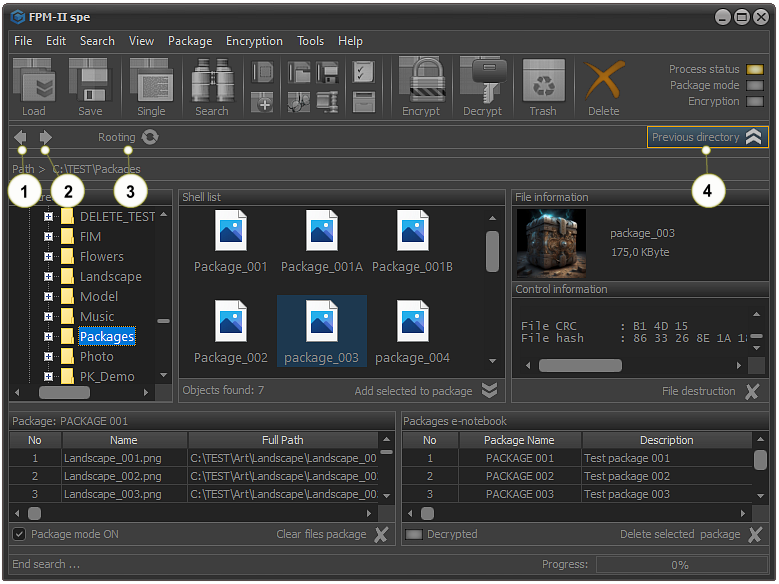 File Destroy Manager, FDM - control panel