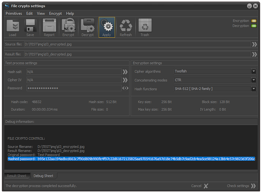FPS - Cipher algorithm selection
