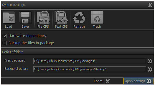 FPS encryption settings